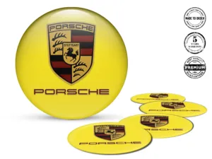 Porsche Ruota Emblemi Versione Design Etichetta Pregiata